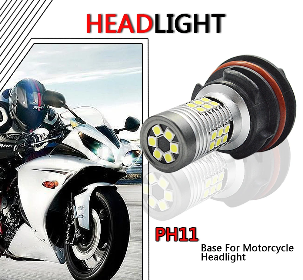 1 шт. 3030 56SMD головсветильник лампа для мотоцикла PH11 9014 10-30 в 8 Вт/6 Вт Мотоцикл Скутер