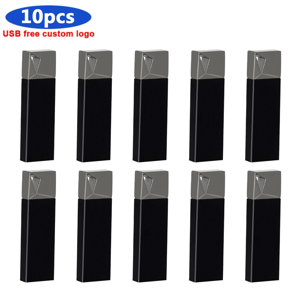 

USB флеш-накопитель 10 шт./лот, Металлический Высокоскоростной флеш-накопитель объемом 128 ГБ, 64 ГБ, 32 ГБ, 16 ГБ, 8 ГБ, 4 Гб, USB 2,0, флеш-накопитель с лог...