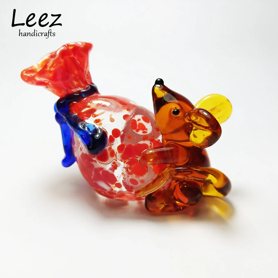 Leez ручной работы мини Mouse02 с сумкой для денег цветной глазурь муранское стекло
