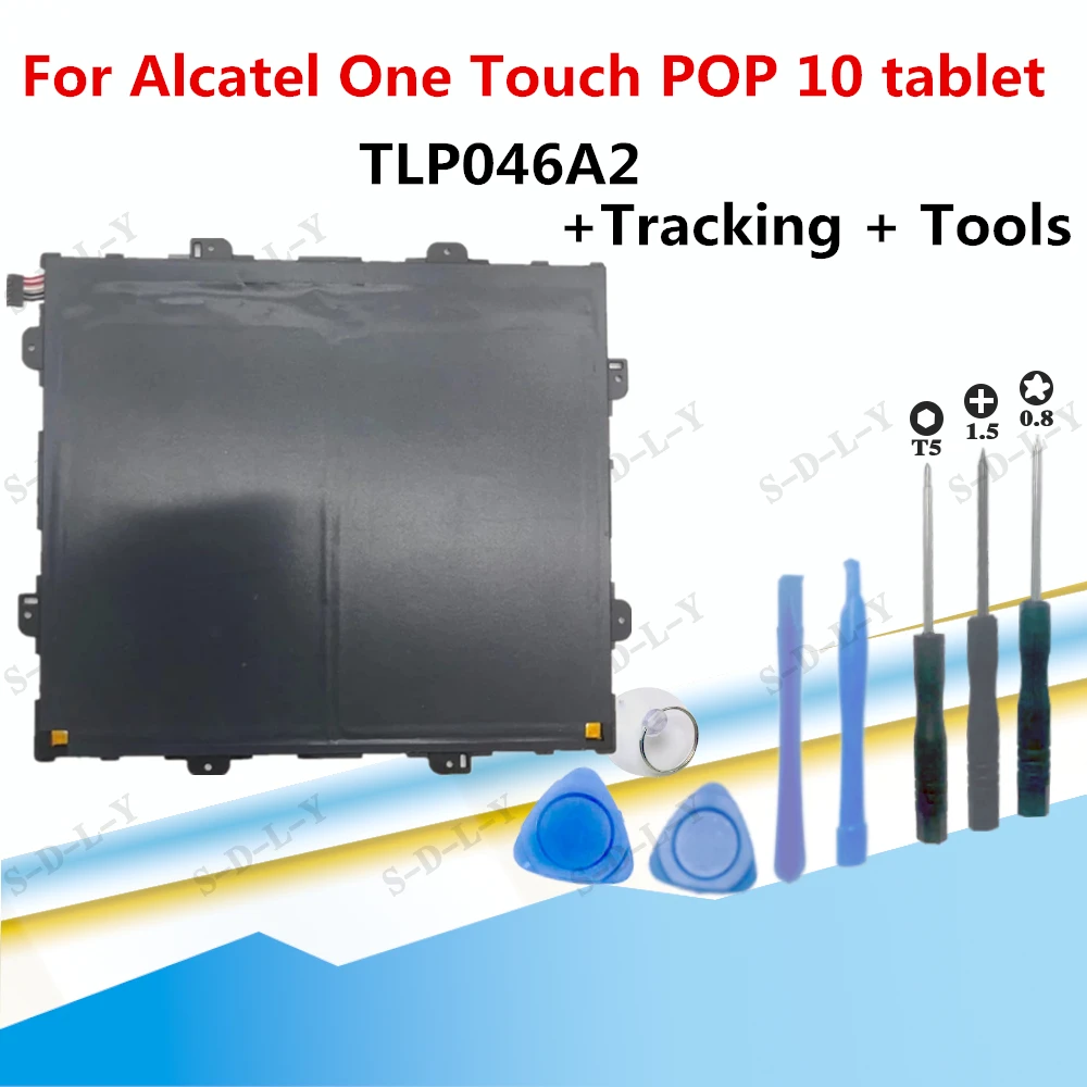 

3.8V 4600mah 17.5wh Original battery for TLP046A2 Alcatel One Touch POP 10 tablet Batterie +Tracking + Tools