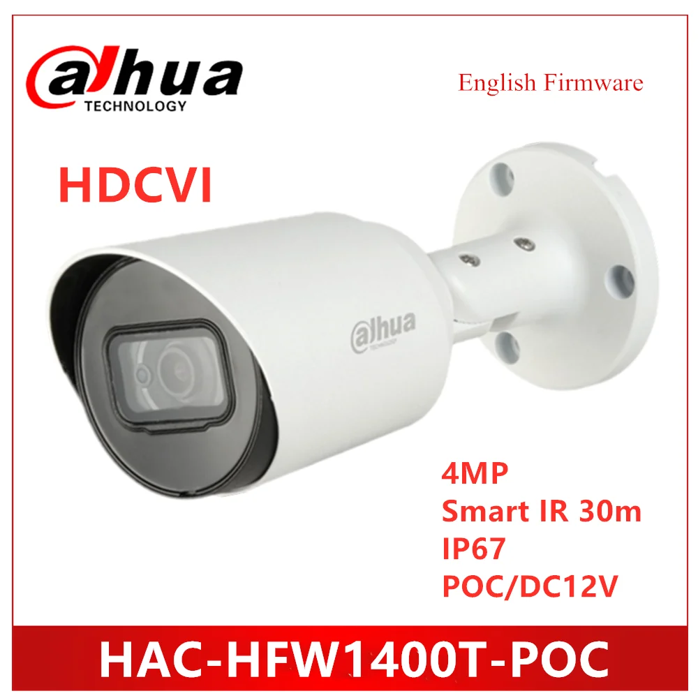 

Камера Dahua POC 4 МП HDCVI Smart IR 30 метров поддержка POC DC12V 3,6 мм объектив по умолчанию камера безопасности