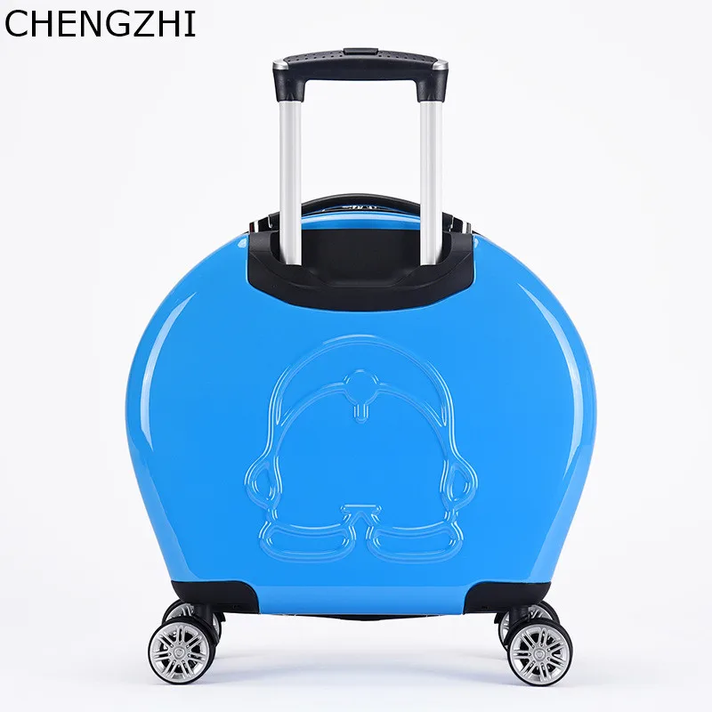 CHENGZHI 20 дюймовый мультяшный робот Кот высококачественный роликовый чемодан