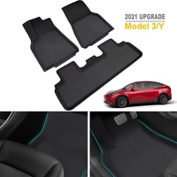 2022 Floor Mats 3D Left/Right Driving All-Weather Floor Mats for Tesla Car Floor Liners For Tesla Model 3 Model Y 2019 2020 2021