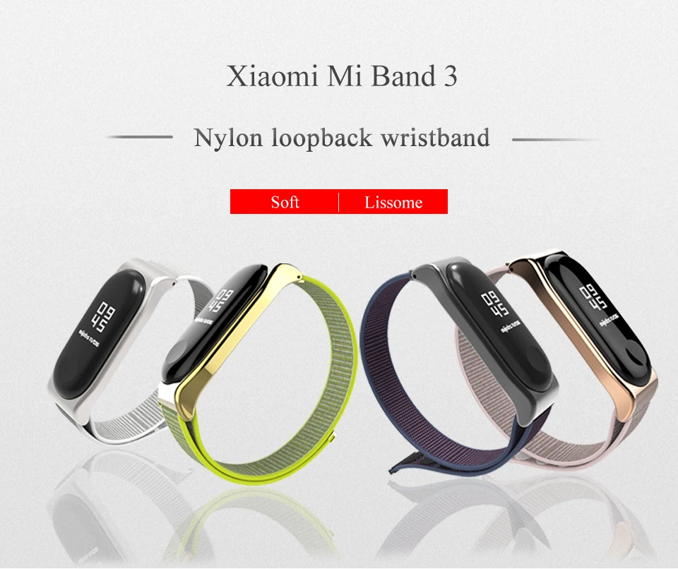 Mi jobs mi Band 4 3 Nyion Loopback ремень аксессуары для Xiaomi mi Band 3 умные наручные часы браслет для mi Band 4 3 ремешок для часов