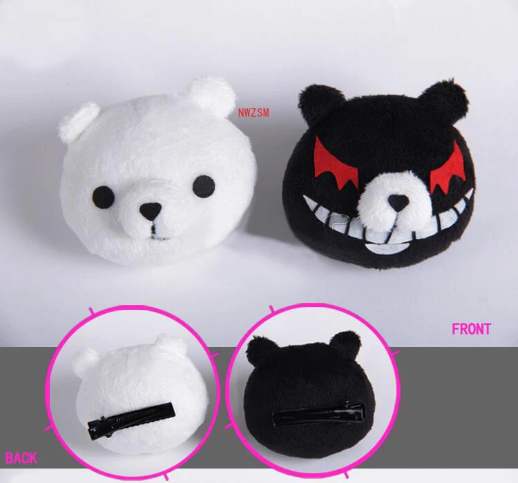 

Dangan Ronpa Danganronpa Enoshima Junko Cosplay Wig Pink Long Wavy With Ponytail Clip Heat Resistant Cosplay Wig + Bear Hairpins