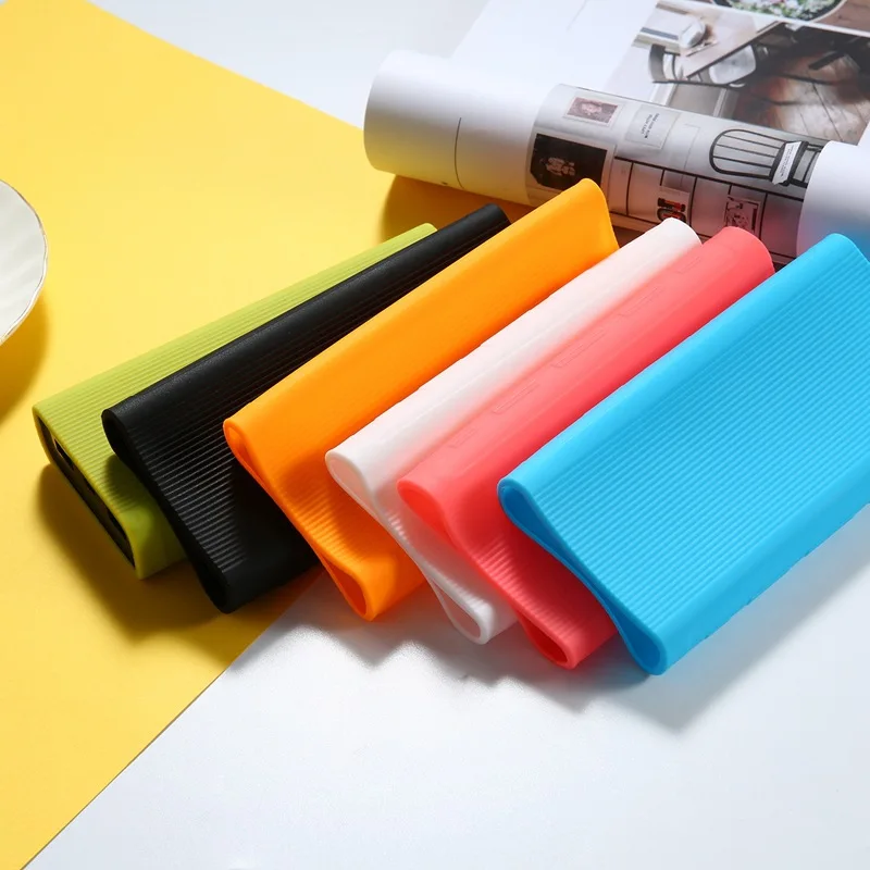Внешний аккумулятор, силиконовый защитный чехол, чехол для Xiaomi power bank 3, 20000 мА/ч, двойной USB порт, защитный чехол