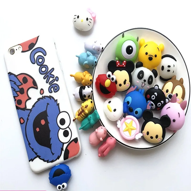 Мультяшная защита для кабеля с животными iPhone usb-органайзер передачи данных милый