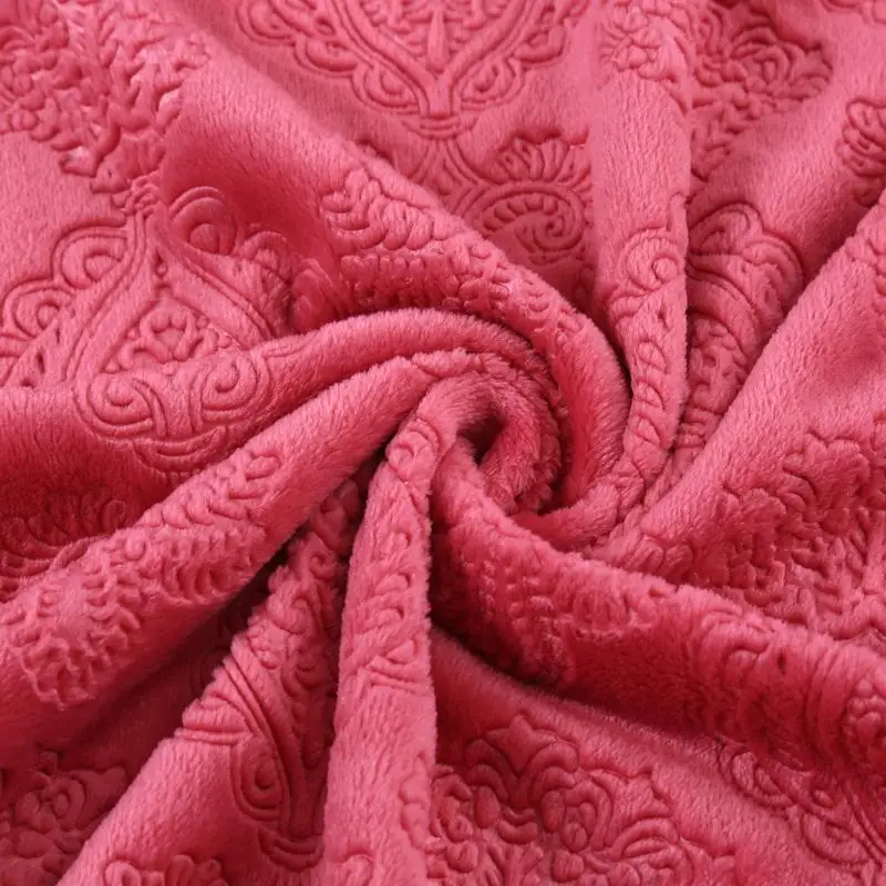 

High quality plush bedspread blanket 200x230cm High Density Super Soft Flannel Blanket to on for the sofa/Bed/Car