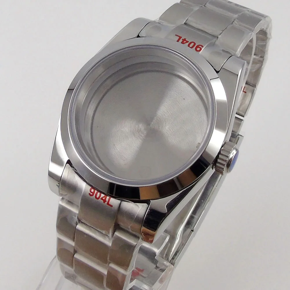 

For NH35 NH36 MIYOTA 8215 Mingzhu 2813 ETA 2836 Automatic Movement 36mm Stainless Steel Watch Case Sapphire Glass Jubilee Strap