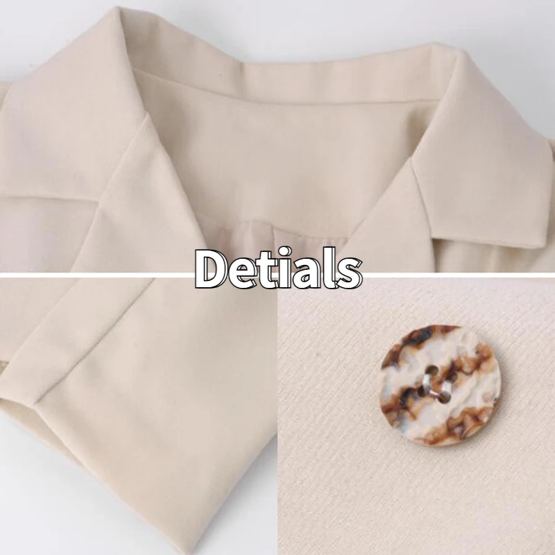 

Jackets Women England Style Spring Office Simple Double Breasted Long Sleeve Crop Elegant Lady Clothing Turn-down Collar Trendy