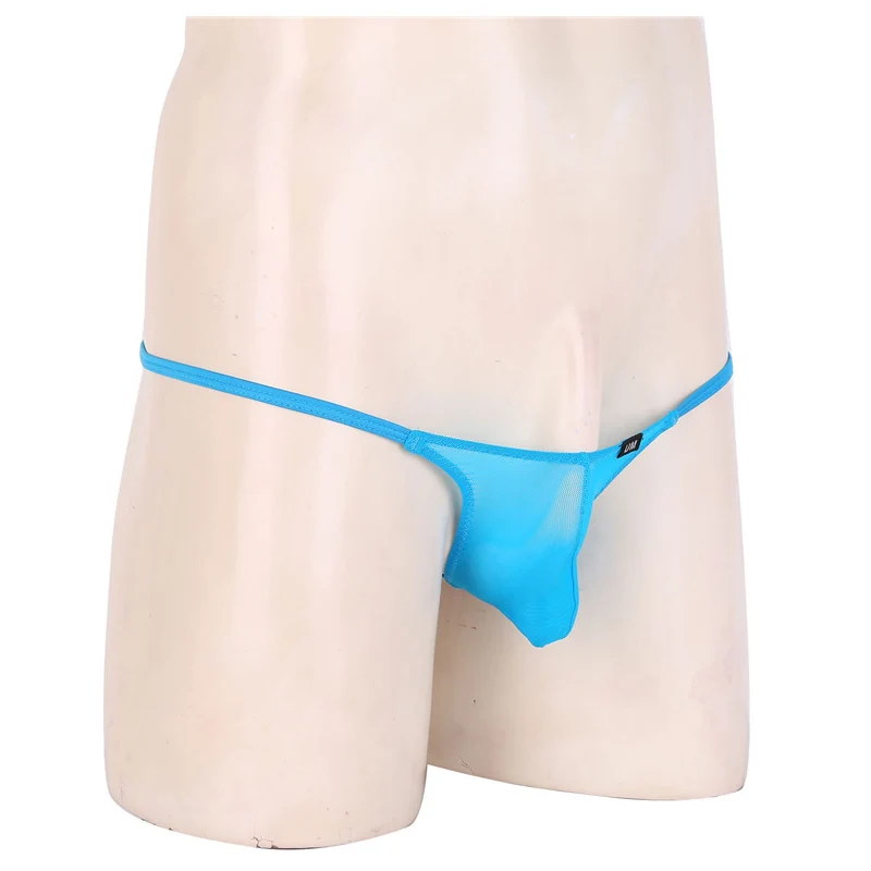Gay Mens Mesh Прозрачное нижнее белье SISSY Homme Супер низкая посадка Т-образные стринги Нижнее белье Трусики-бикини