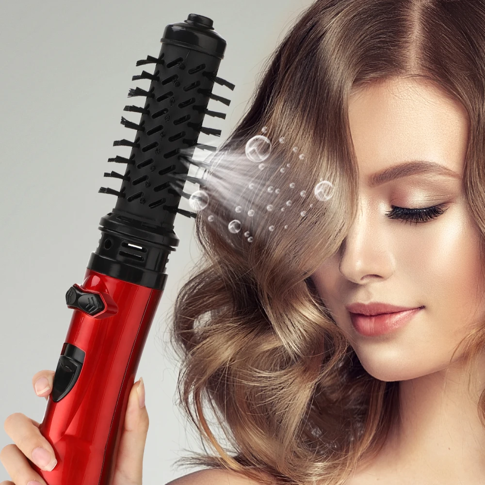 

One-Step Hair Negative Ion Comb Electric Hot Air Curling Iron Comb Blow Dryer Anti-Static Hot Air Brush Straightener Curler