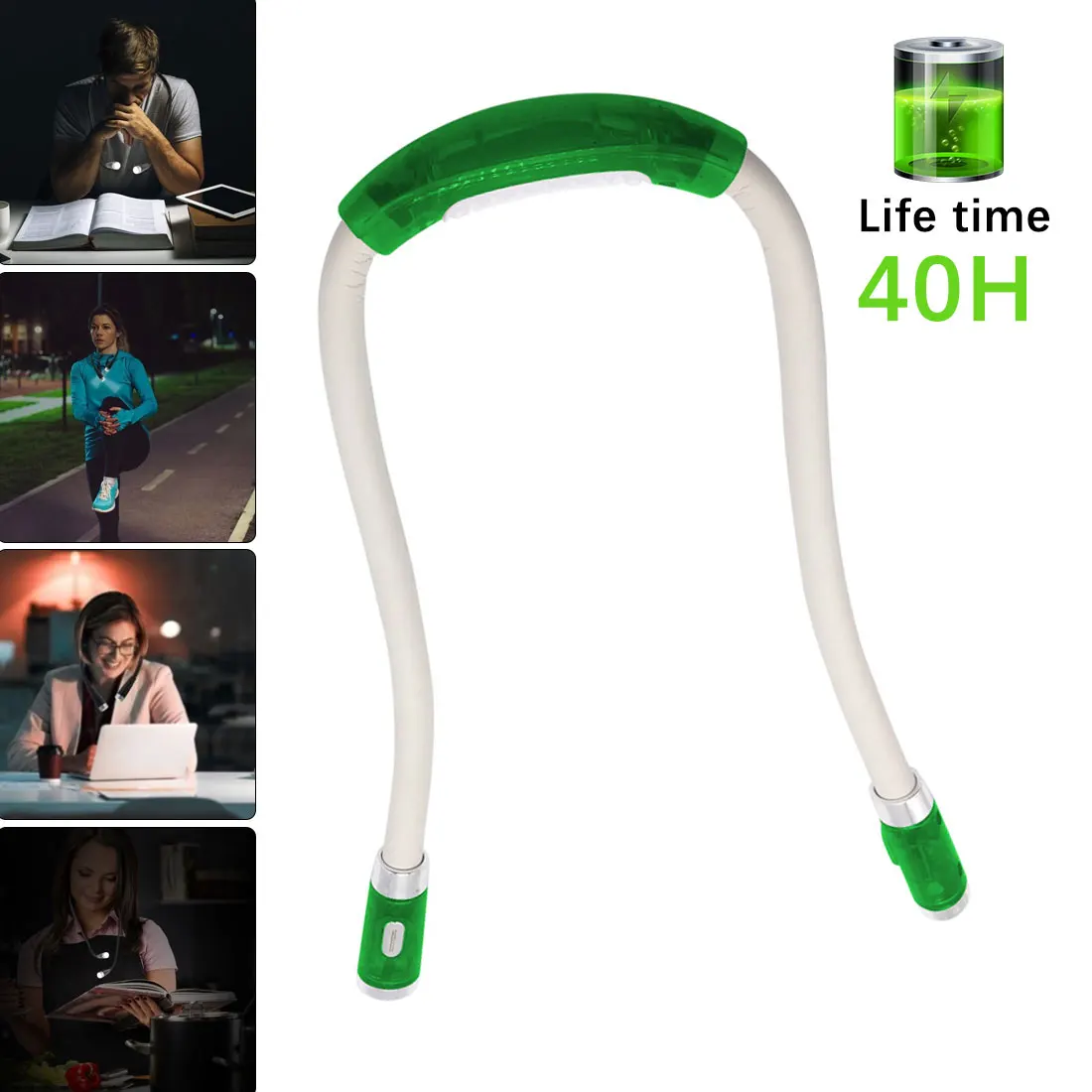 

LED Neck Light Rechargeable Reading Book Lights 3 Brightness Levels Perfect for Bookworms Craft Knitting Reading in Bed