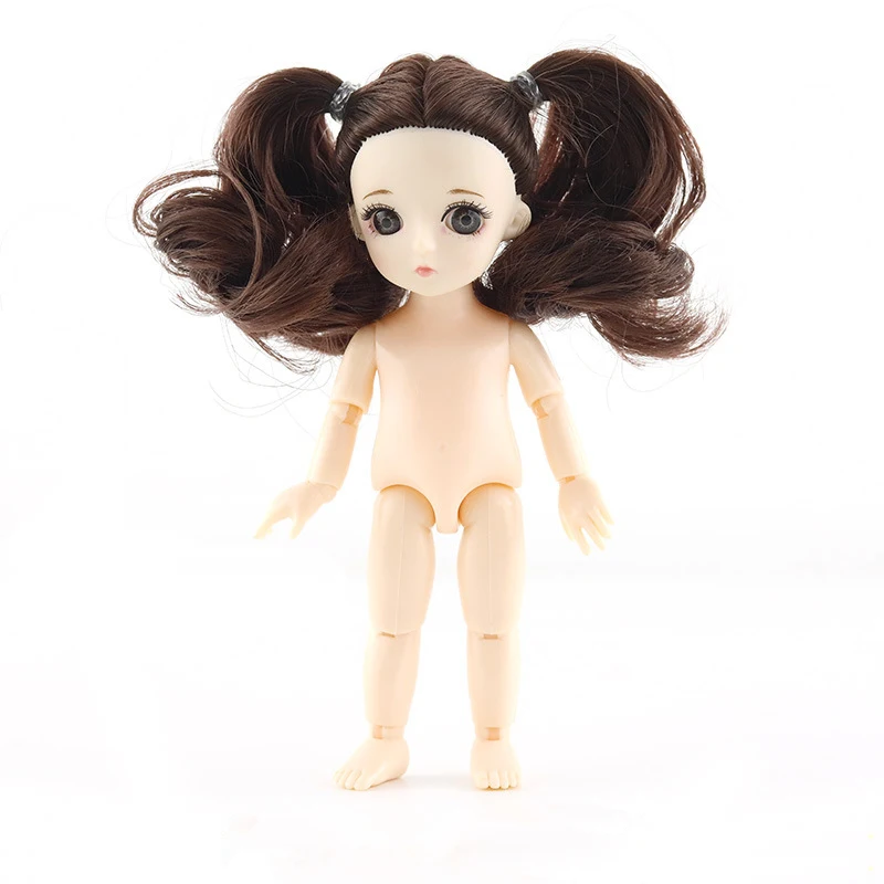 Brown D 13 подвижных шарнирных 15 см 1/8 куклы игрушки BJD Детская кукла Обнаженная Женская мода тела Куклы Игрушки для девочек подарок нормальная кожа - Цвет: Brown D