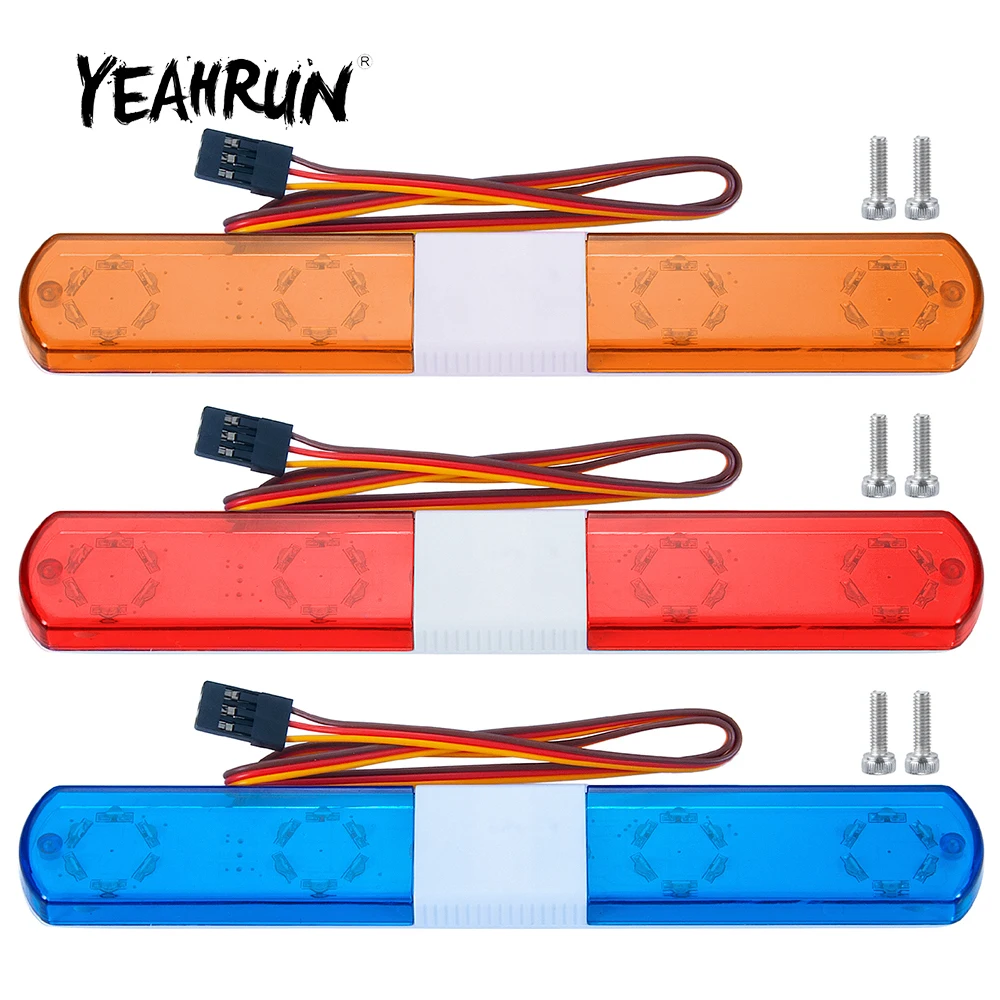 

YEAHRUN 115/145mm RC Police Flash LED Light Bar Alarming Light for 1/14 1/10 HSP Kyosho Traxxas Tamiya RC Car Accessories
