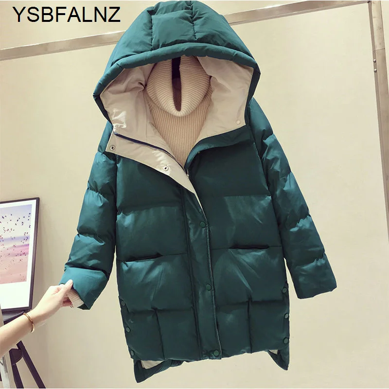 

2023 Winter Womens Jackets Long Hooded Cotton Padded Female Coats High Quality Warm Outwear Parka Manteau Femme Loose Clothes