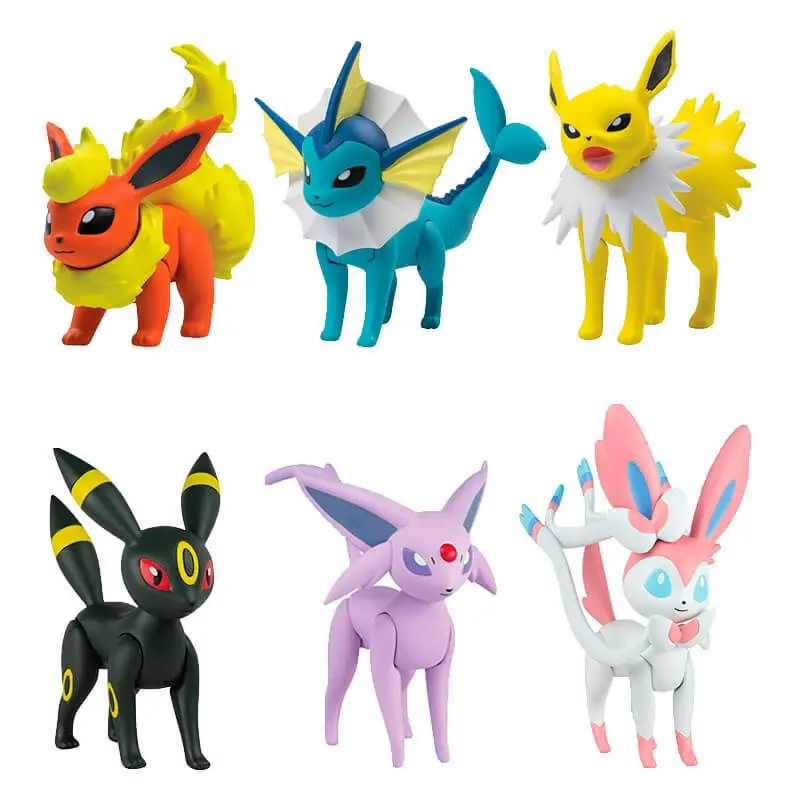 Takara Tomy Pokemon Action Pose Figure 3 Pack - Jolteon Vaporeon Flareon/ Espeon Umbreon Sylveon игрушки подарки для детей |
