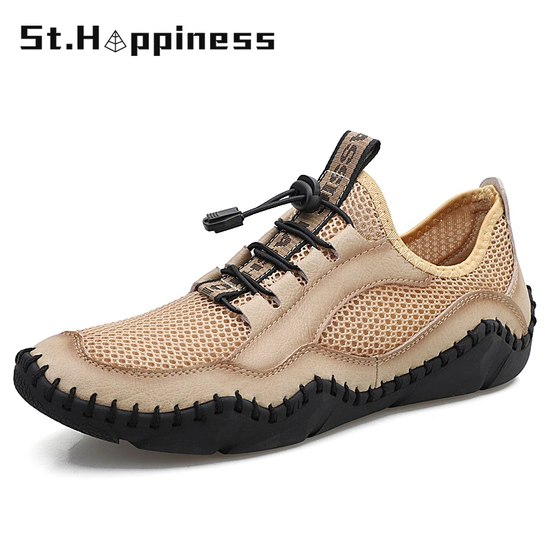 

2021 Summer New Men's Mesh Casual Shoes Luxury Brand Designer Original Loafers Moccasins Fashion Non-Slip Driving Shoes Big Size