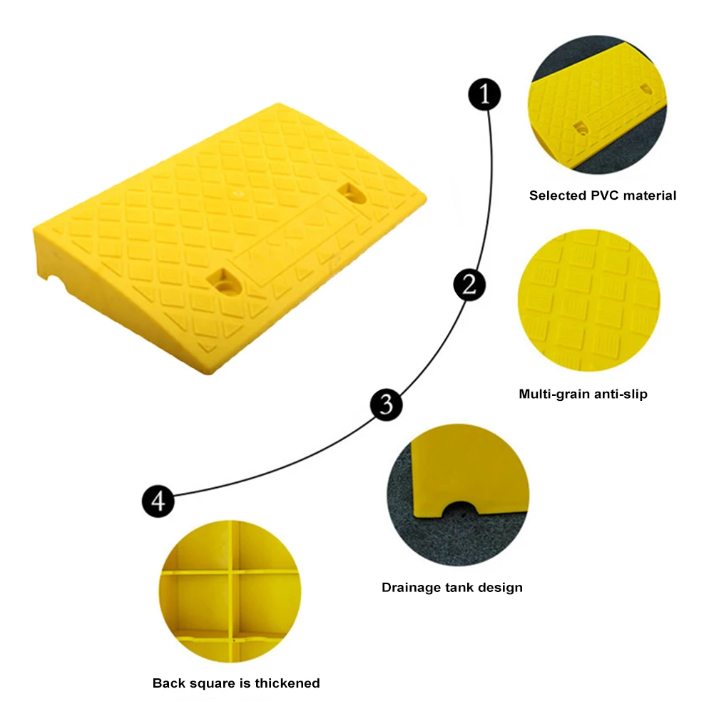 Car Threshold Ramp Plastic Portable Curb With Textured Surface For 6-8CM Height Steps Driveway Loading Dock Sidewalk | Автомобили и