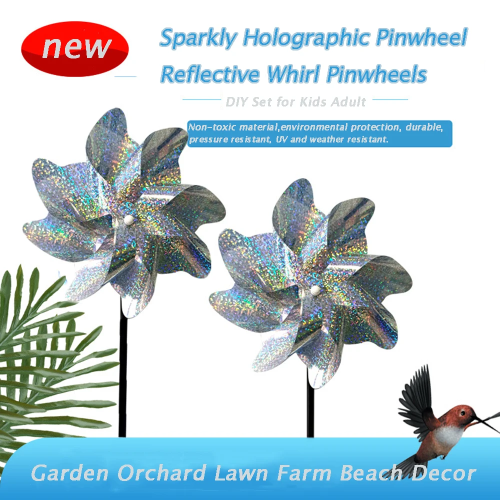 

Для детей и взрослых, смешанный золотой дизайн, Спиннеры, ветряная мельница, сверкающий голографический колесо, светоотражающий вихревой к...