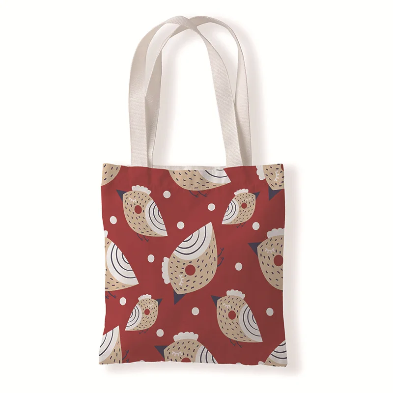 

Geometric pattern canvas material shoulder bag student handbag leisure pocket shopping bag versatile bag lunch bag
