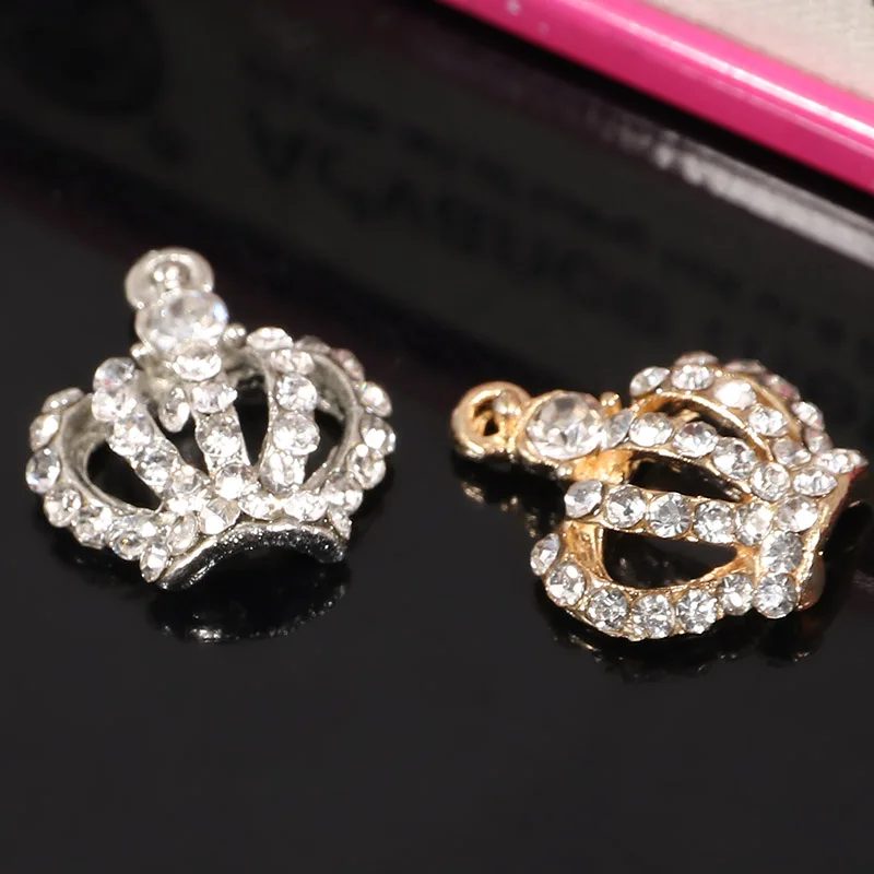 Новинка 100 года маленькие пуговицы Стразы в виде короны для ювелирных изделий