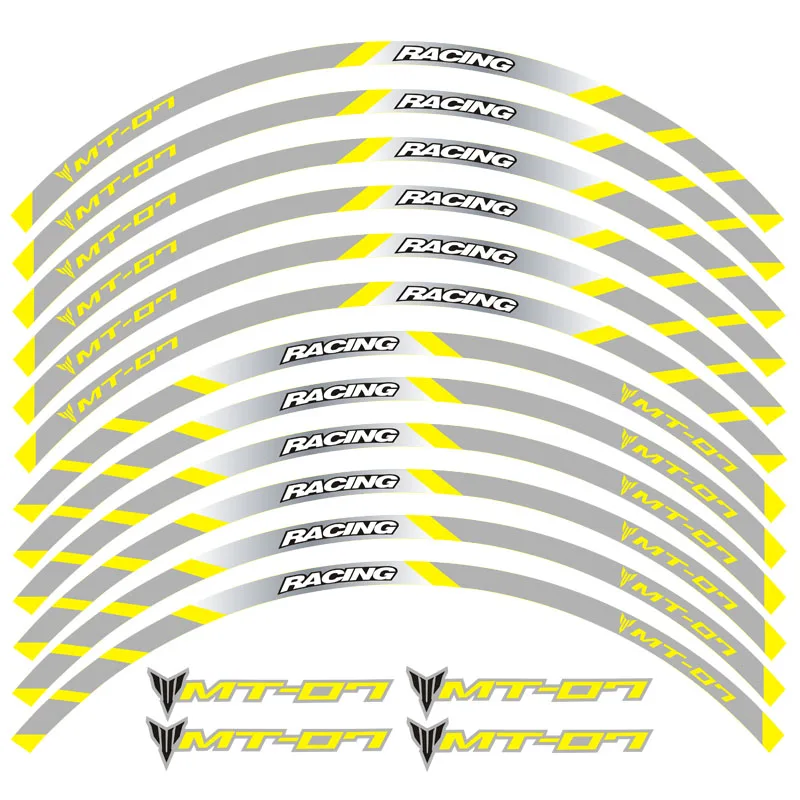 Высокое качество 12 шт. колеса мотоцикла шины светоотражающие наклейки мото обод