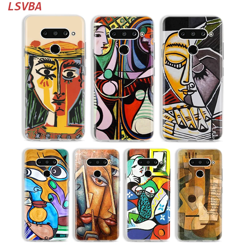 Абстрактная живопись чехол для LG W20 W10 V50S V50 V40 V30 K50S K40S K30 K20 Q60 Q8 Q7 Q6 G8 G7 G6 ThinQ