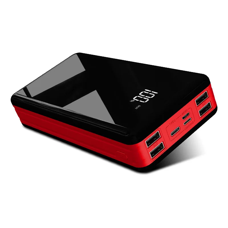 80000 мАч Внешний аккумулятор светодиодный цифровой дисплей портативное Внешнее