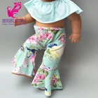 Кукольная одежда для 17-дюймовых кукол для новорожденных, длинные брюки для 18-дюймовой куклы, Одежда для кукол, брюки, повязка на голову, аксессуары для кукол