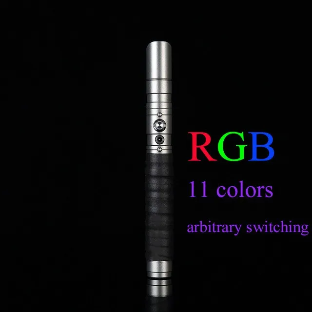 Silver RGB 11 color Светильник Jedi Sith, металлический меч, лазерный маскарадный светильник, сабельные игрушки, светящийся подарок для детей, светильник для улицы, креативные войны, игрушки, палка, меч - Цвет: Silver RGB 11 color