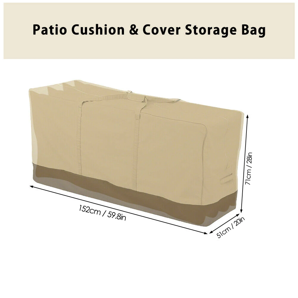 

Waterproof Multi-function Garden Furniture Storage Bag Cushions Upholstered Seat Protective Cover Large Capacity Storage Bags