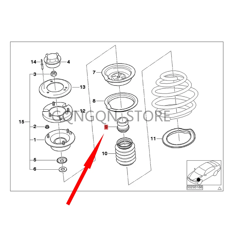 

CAR front machine buffer glue bm wE46 325i 316i N40 316i N42 316i N45 316i N46 316i 1.6 316i 1.9 318d M47 318d M47N cushion rubb