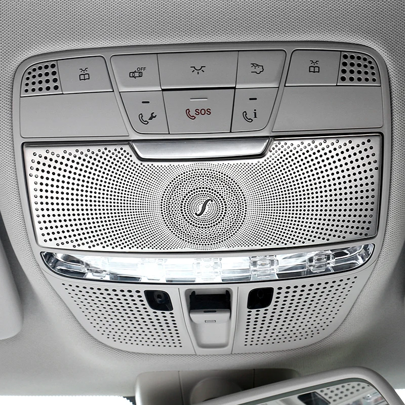 Автомобильный интерьер передсветильник для чтения крышка отделка лампа рамка наклейка для Mercedes Benz S205 W205 GLC X253 C253 автомобильные аксессуары