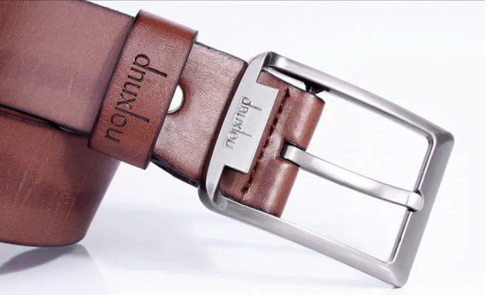 Мужской кожаный ремень с автоматической пряжкой Модный деловой из натуральной