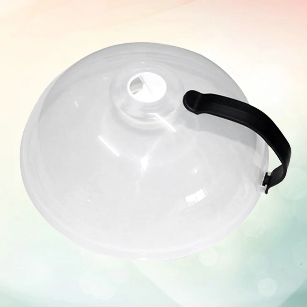 

Portable Reusable Dust Proof Microwave Oven Oil Cover Dish Cover for Kitchen Use Yellow Handle