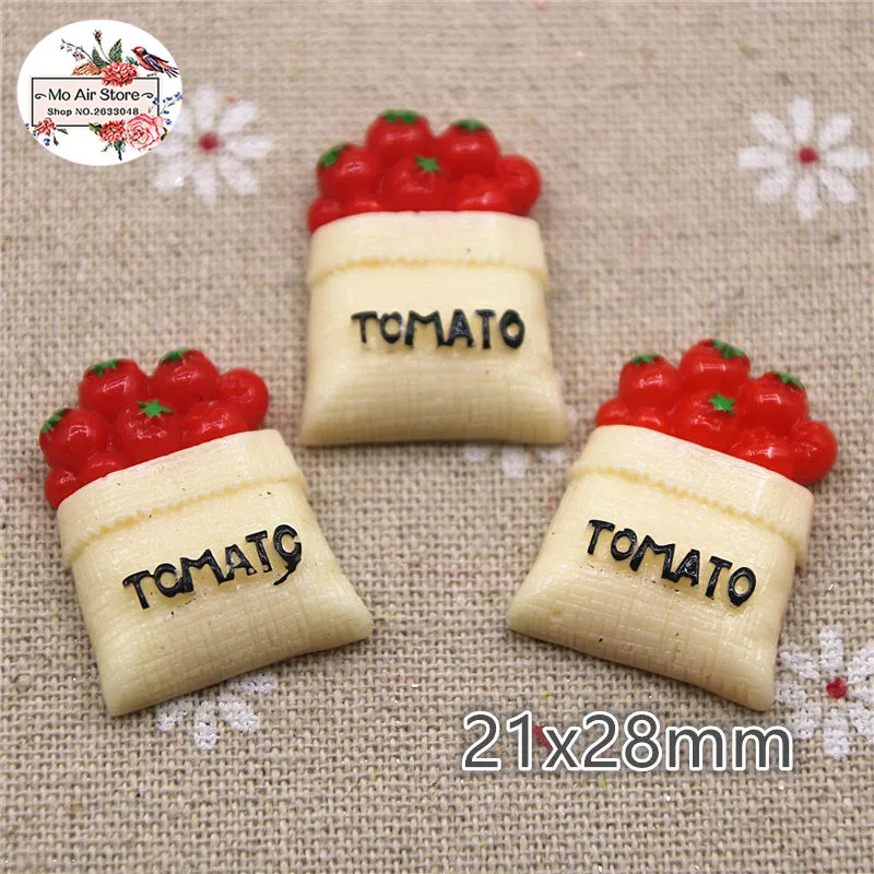 10 шт. полимерный хлеб/томаты/печенье с плоским основанием Кабошон Художественное