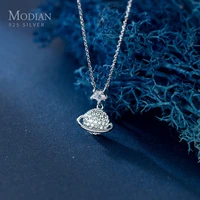 modian shining zircon planet sterling silver 925 pendant necklace for women link chain trendy engagement fine jewelry 2020 new