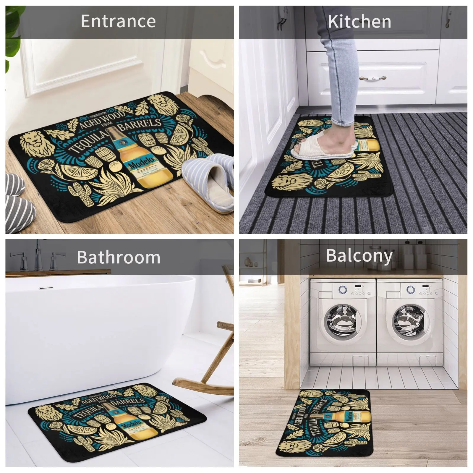 

Modelo Design Floor Mat Entrance Doormat Floor Rug Anti-slip Door Mat Bathroom Kitchen Mat Kitchen Carpet Home Decor mdrdp09