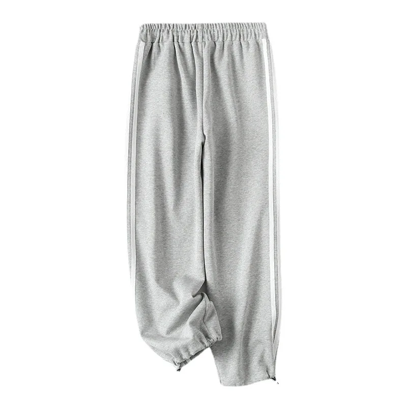 

Spring and Autumn New Women's pants with elastic waist and drawstring bar stacked sweatpants