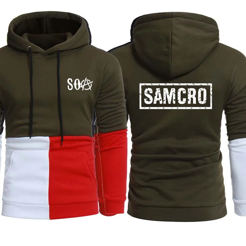 

Unisex SOA Sons of Anarchy Printing Spring Autumn The New Casual Stitching Men's Hoodie Cotton Men's Sweatshirt