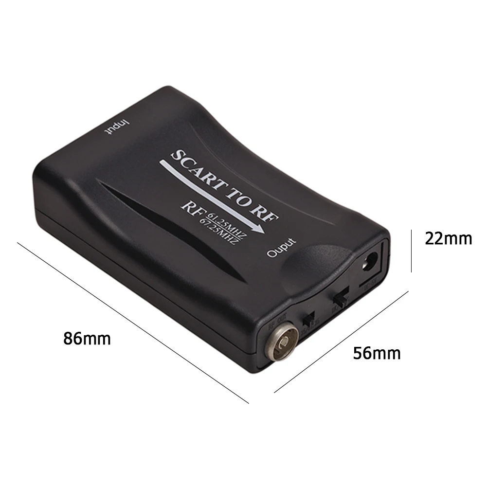 Высококлассный преобразователь SCART в RF Аудио Видео AV сигнальный адаптер ресивер