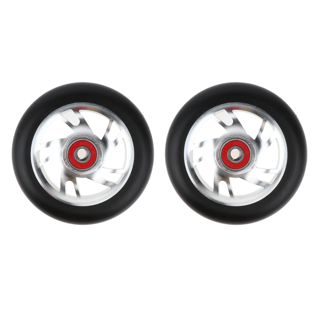 

2pcs Replacement 100mm Push/Kick/Stunt Scooter Wheels with ABEC-9 Bearings