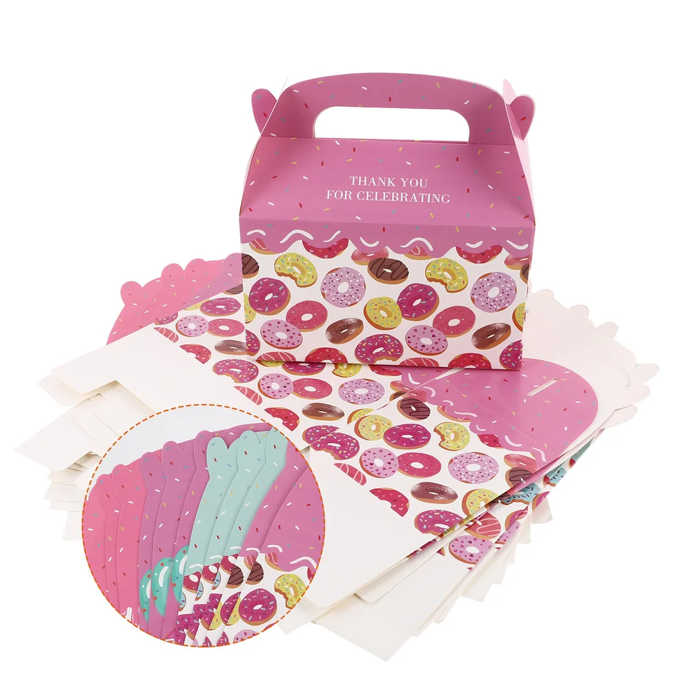 

12Pcs Donuts Gift Box Gift Giving Box Paper Empty Box Birthday Cake Container