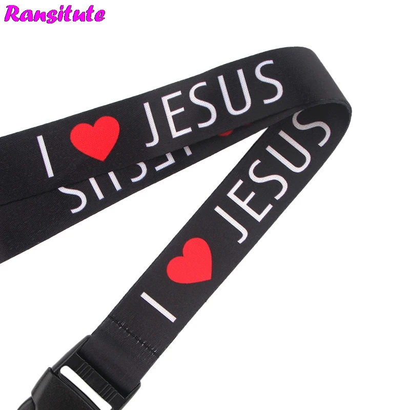 Ransitute I love Jesus ремешок для мобильного телефона шейный ключ ID карта телефона/Сделай