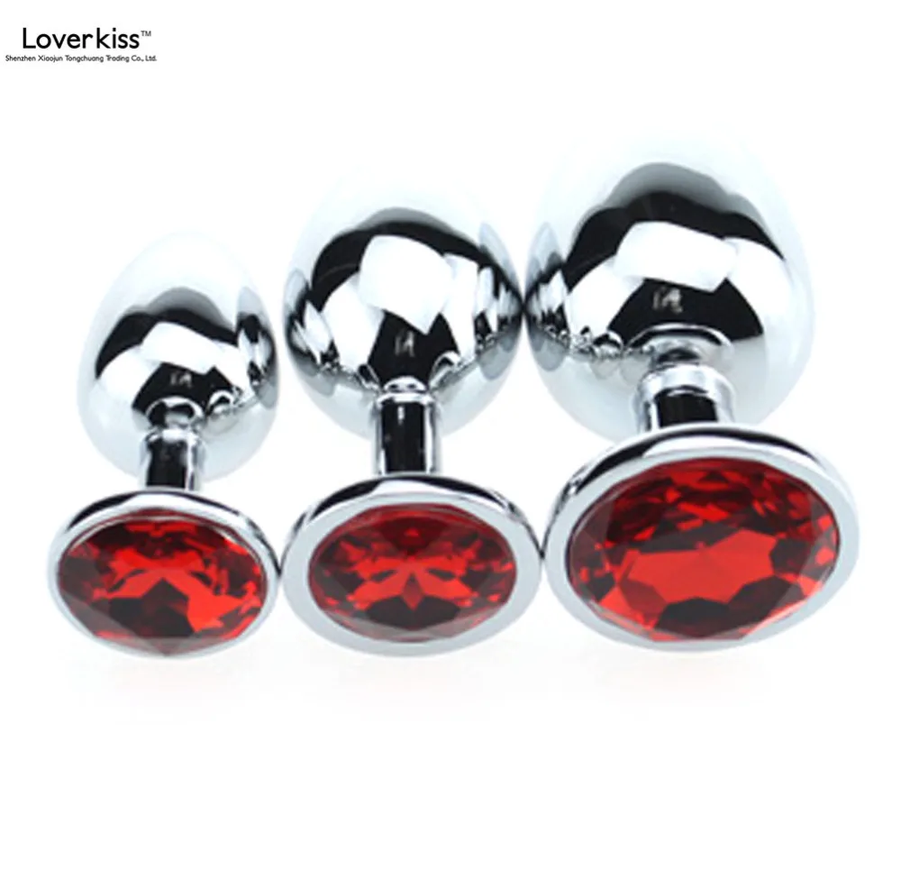Loverkiss 3pcs/lot Fetish Bondage Ass Plug Stainless Steel Anal Butt Set Dilator Sex Toys for Beginner Plugs Kit | Красота и здоровье