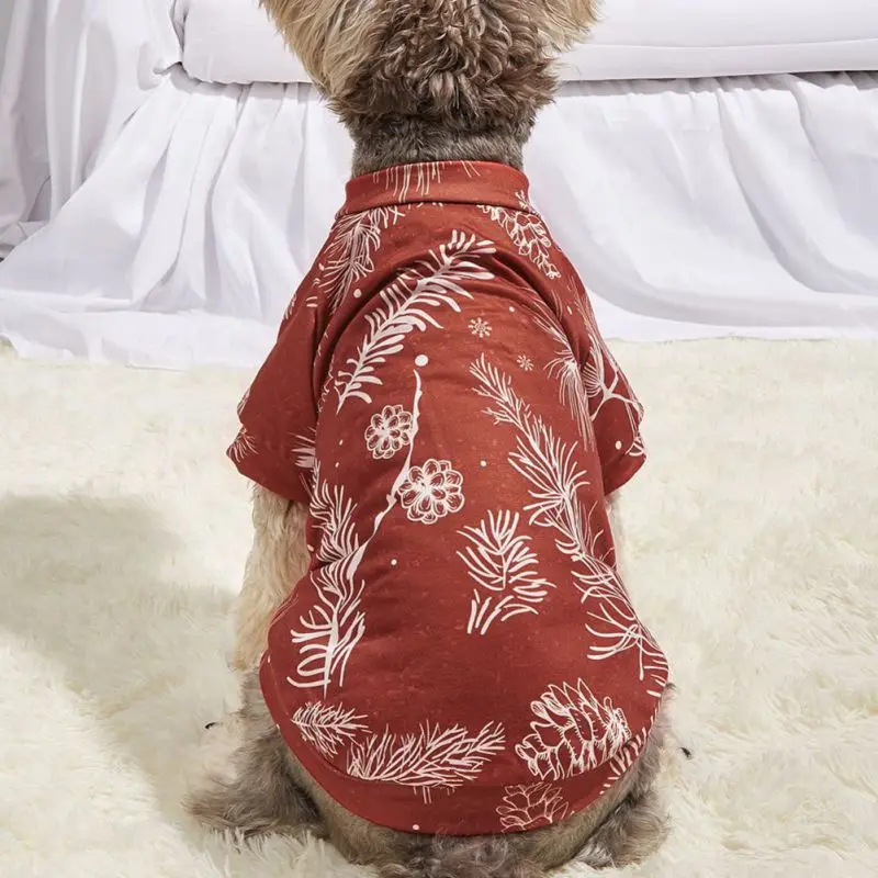 

Dog Christmas Printed Clothes Winter Warm Pet Dog Jacket Coat Santa Puppy Hoodies For Small Medium Dogs Puppy Yorkshire Clothing