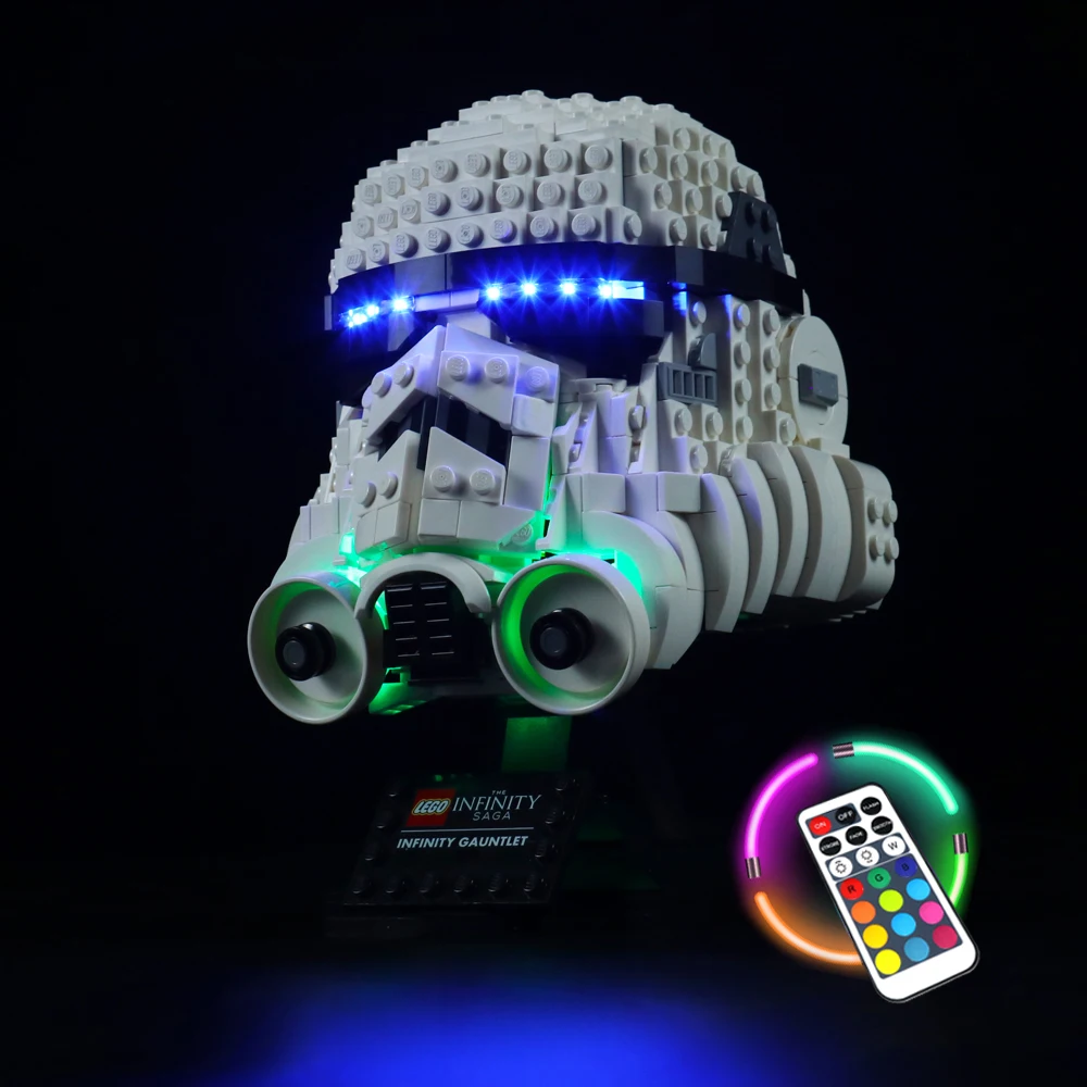 

RGB Led Light Compatible for LEGO 75276 Stormtrooper Helmet Block RC Light Kit Building Blocks Kids Toys Only Light No Blocks