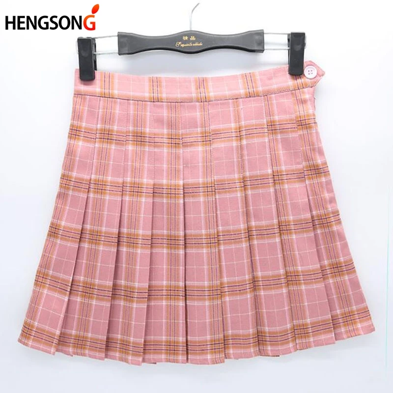 

2021 Plaid Mini Skirts For Women Fashion Summer Bottom High Waist Pleated Skirts Ladies Sport Training Skirt With Inner
