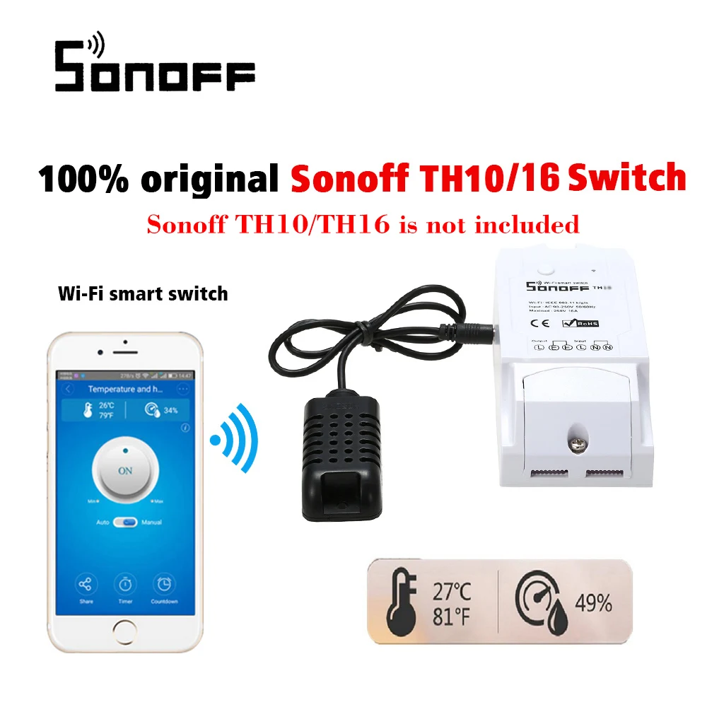 SONOFF AM2301 датчик температуры и влажности домашняя Автоматизация умный Wifi